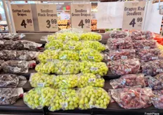 Table grapes from Brazil and Chile were ready for the picking by Farm Boy customers.